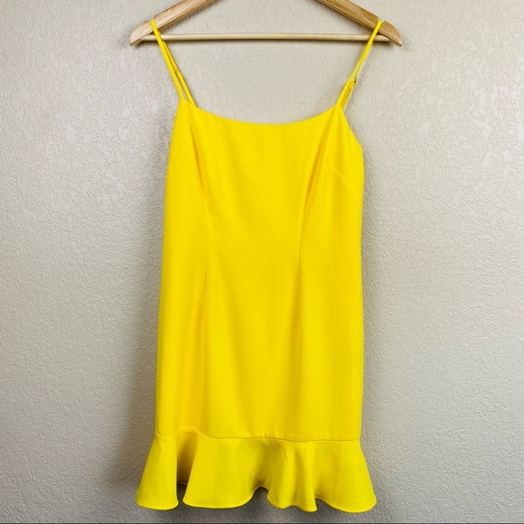 Lovers & Lemons Teddy Mini dress in Lemon Yellow Size Small - Picture 4 of 9